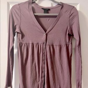 MODA muted purple button down sweater